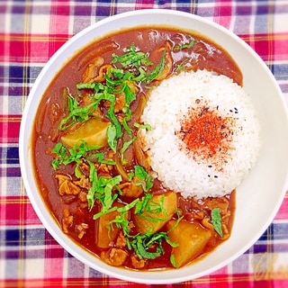 冷凍大根と豚小間の時短和カレー